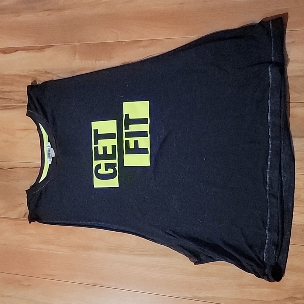 Womens black sheer fitness tank top